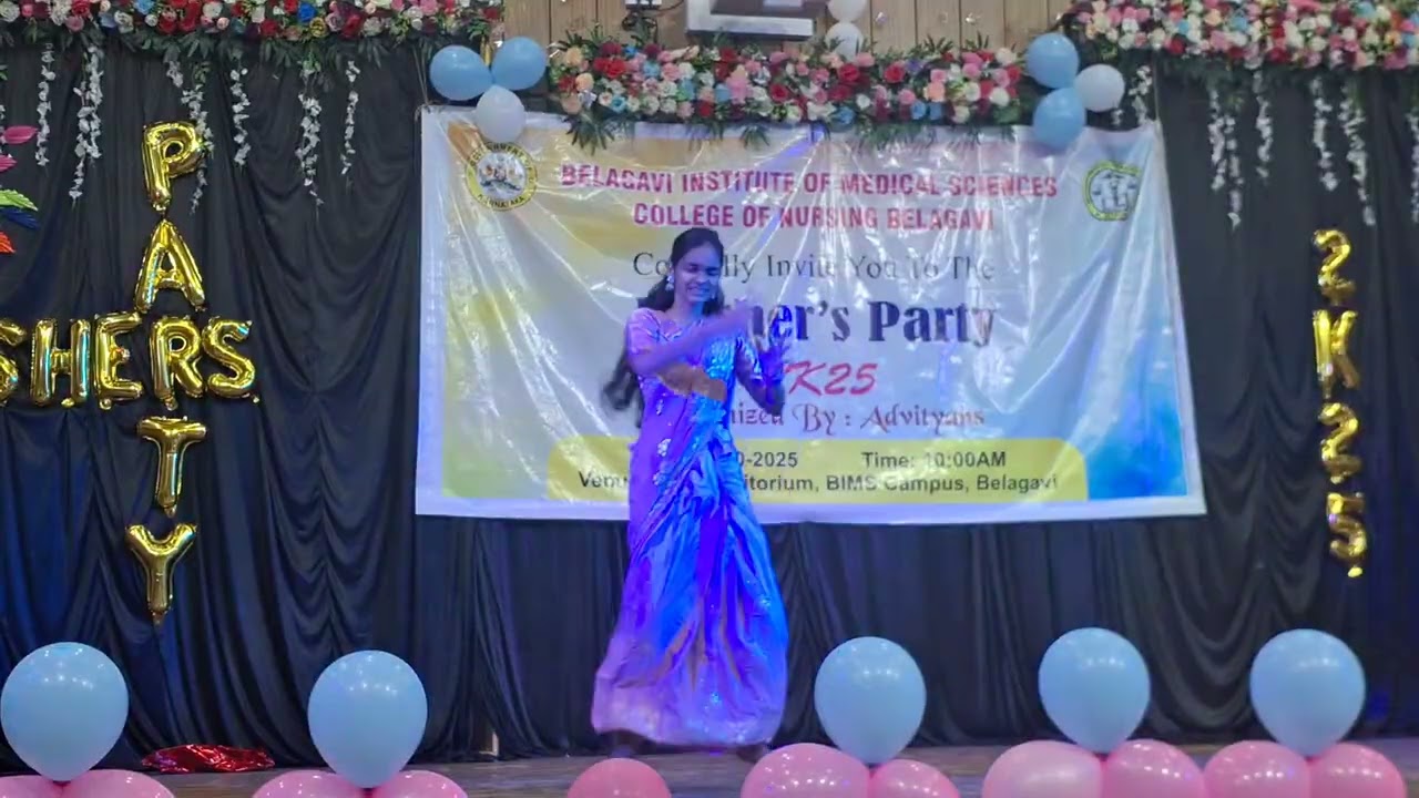 Freshers party 2K25 BIMS Belagavi ❤️solo dance video #viralvideo #dance#girlsdance #explore  