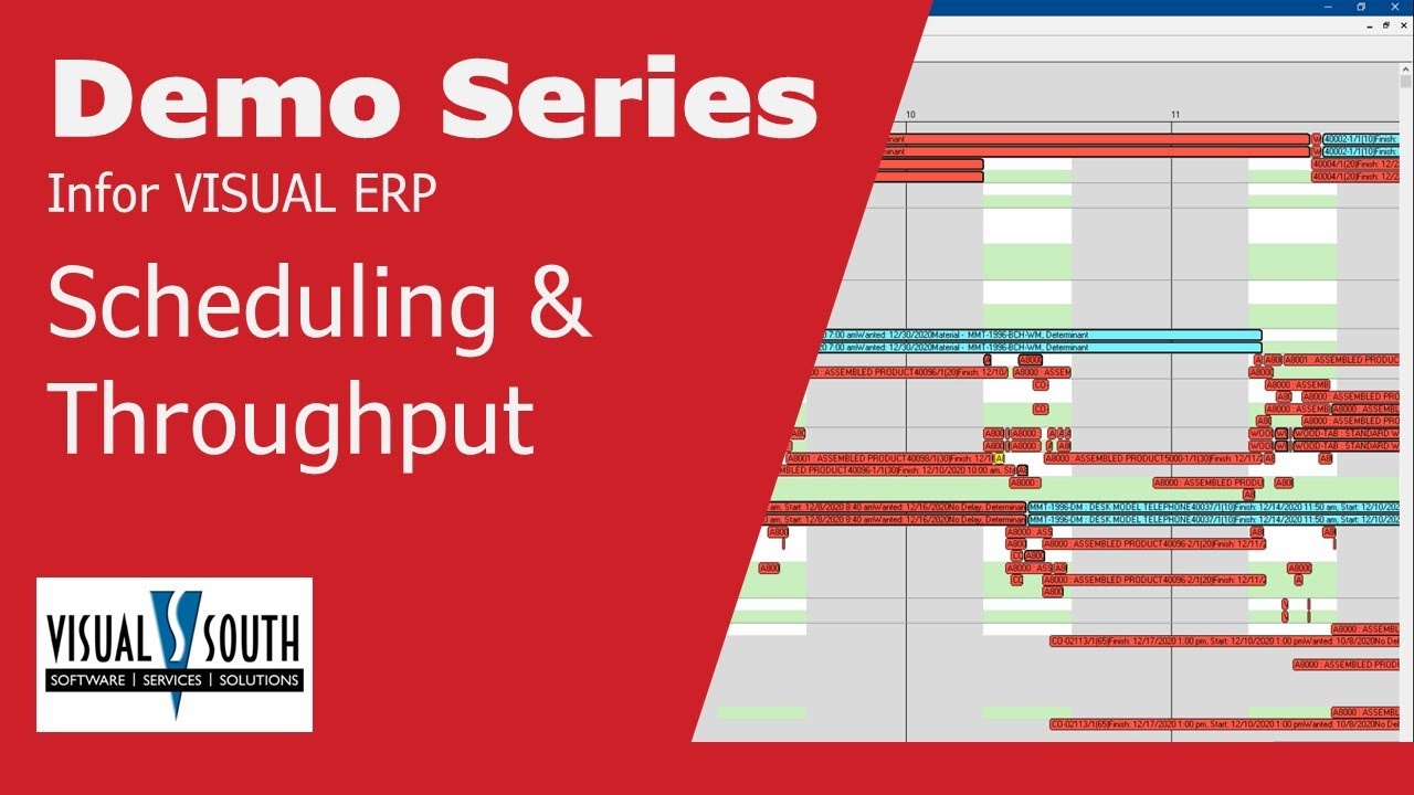 Scheduling & Throughput – VISUAL ERP Micro Demo