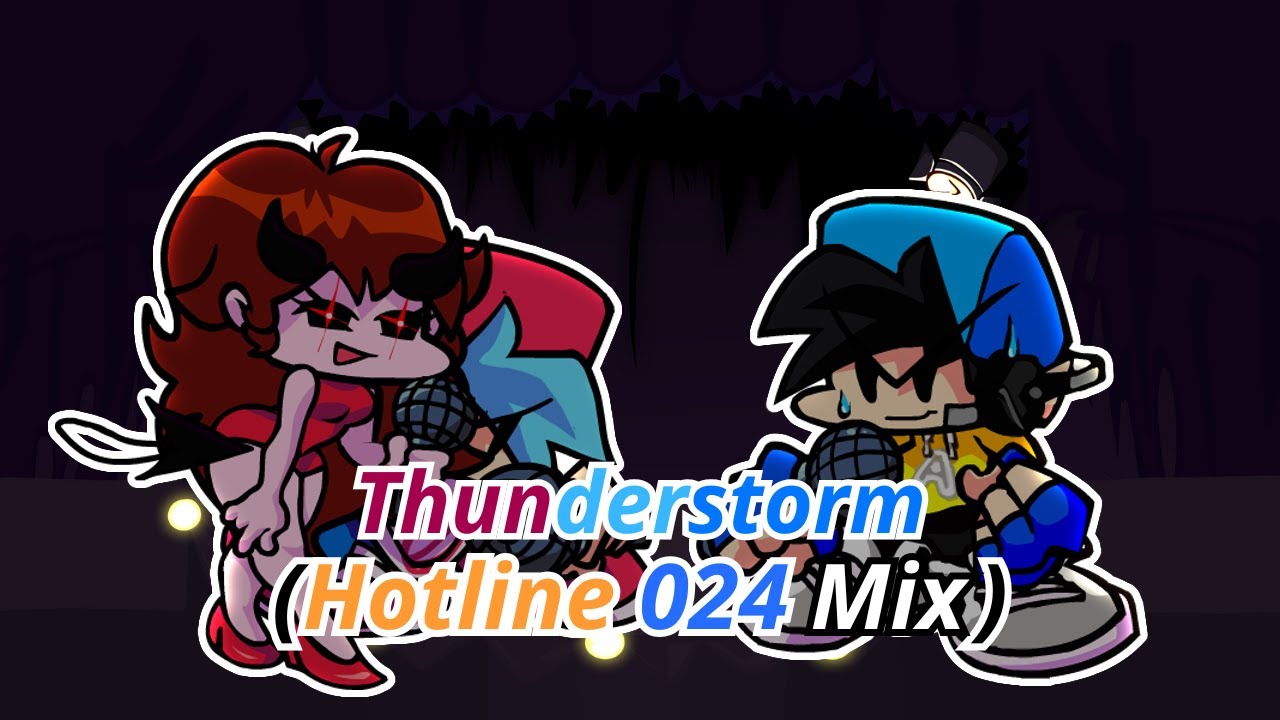 FNF Thunderstorm (Hotline 024 Mix) but it's BF & Demon GF VS Adel