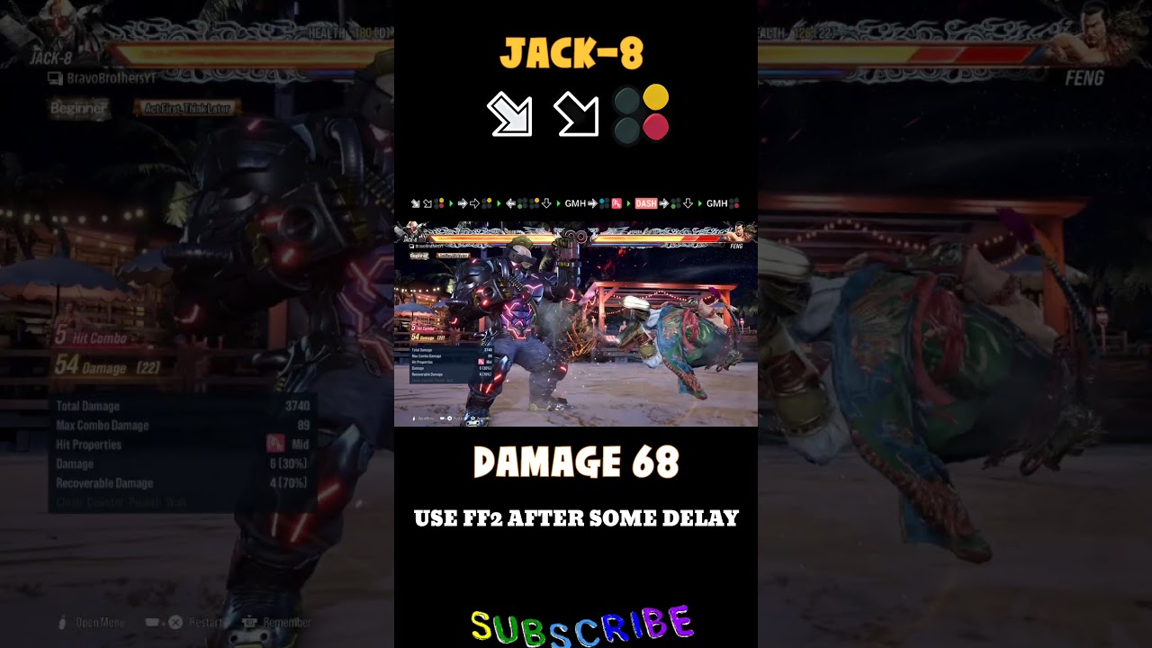 JACK-8 Throw combo tekken8 I Jack-8 combo guide tekken8#combo#jack8#tekken8