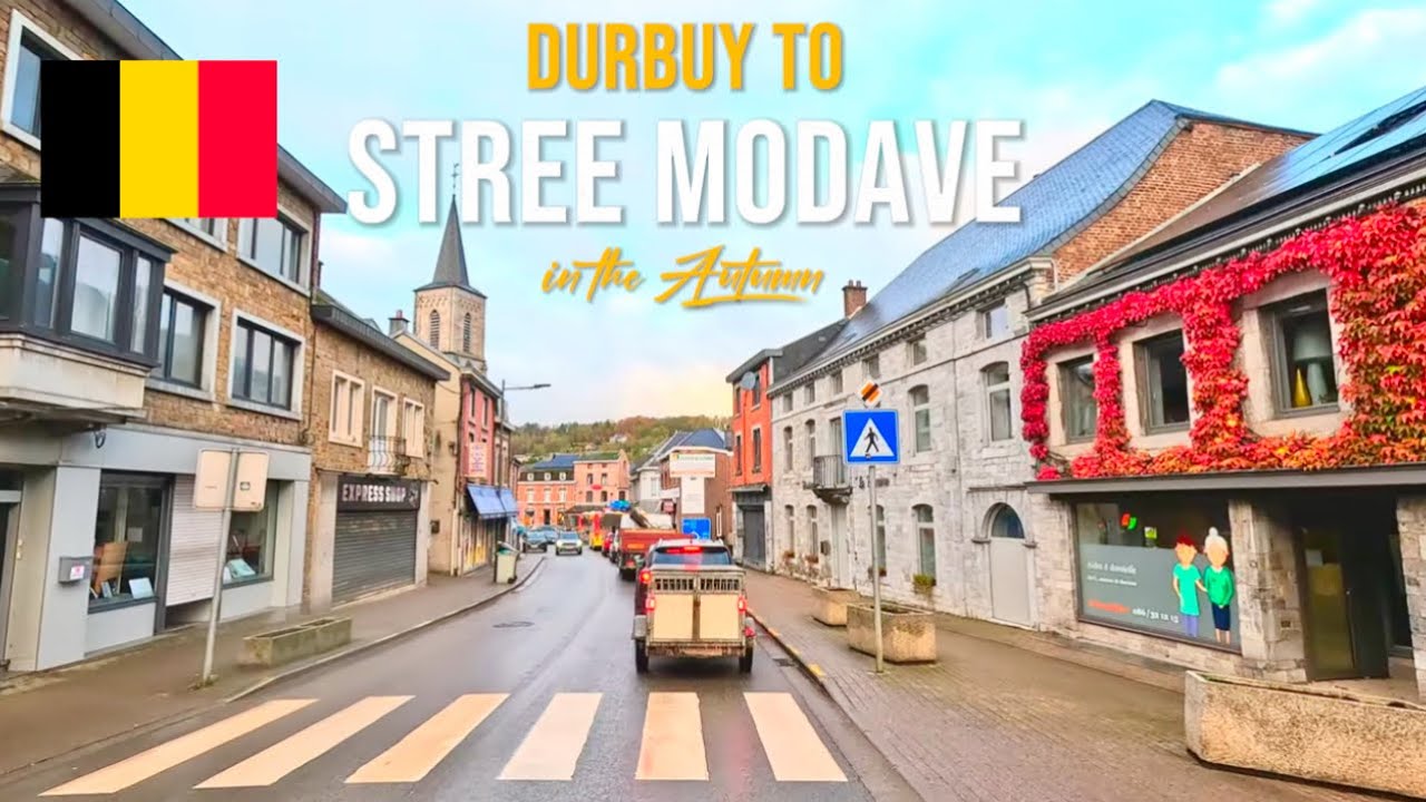 Driving in Belgium 🇧🇪 from Durbuy to Strée Modave in November 2023