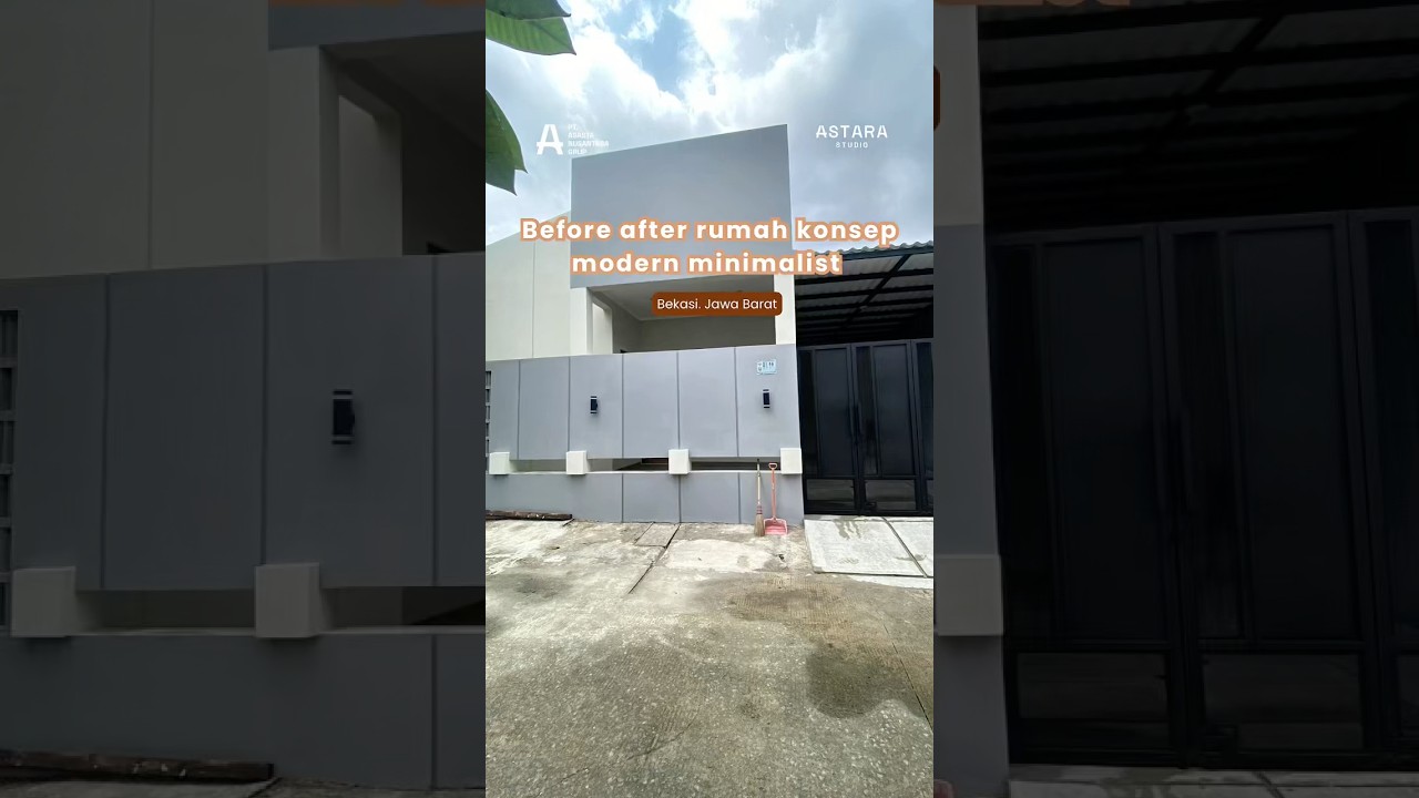 Before after renovasi rumah modern minimalist.