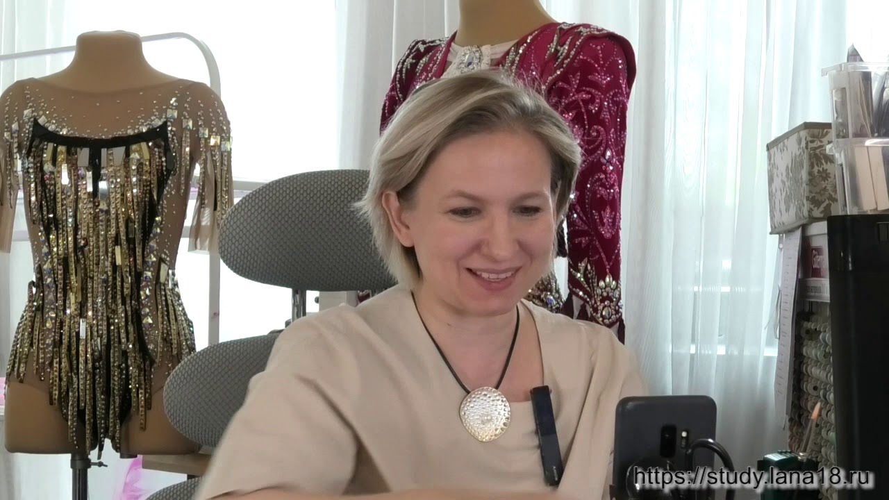 Прямой эфир 7.  Декорирование купальника для художественной гимнастики камнями.
