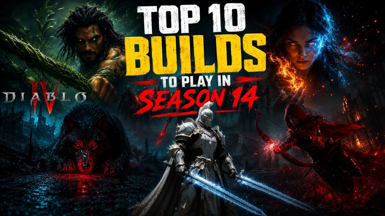 Top 10 MOST OP BUILDS to Play in Season 14 Diablo 4