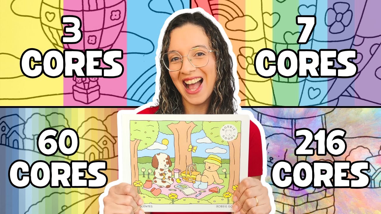 Pintando BOBBIE GOODS com 3 Cores, 7 Cores do Arco-Íris, 60 e 216 Cores!