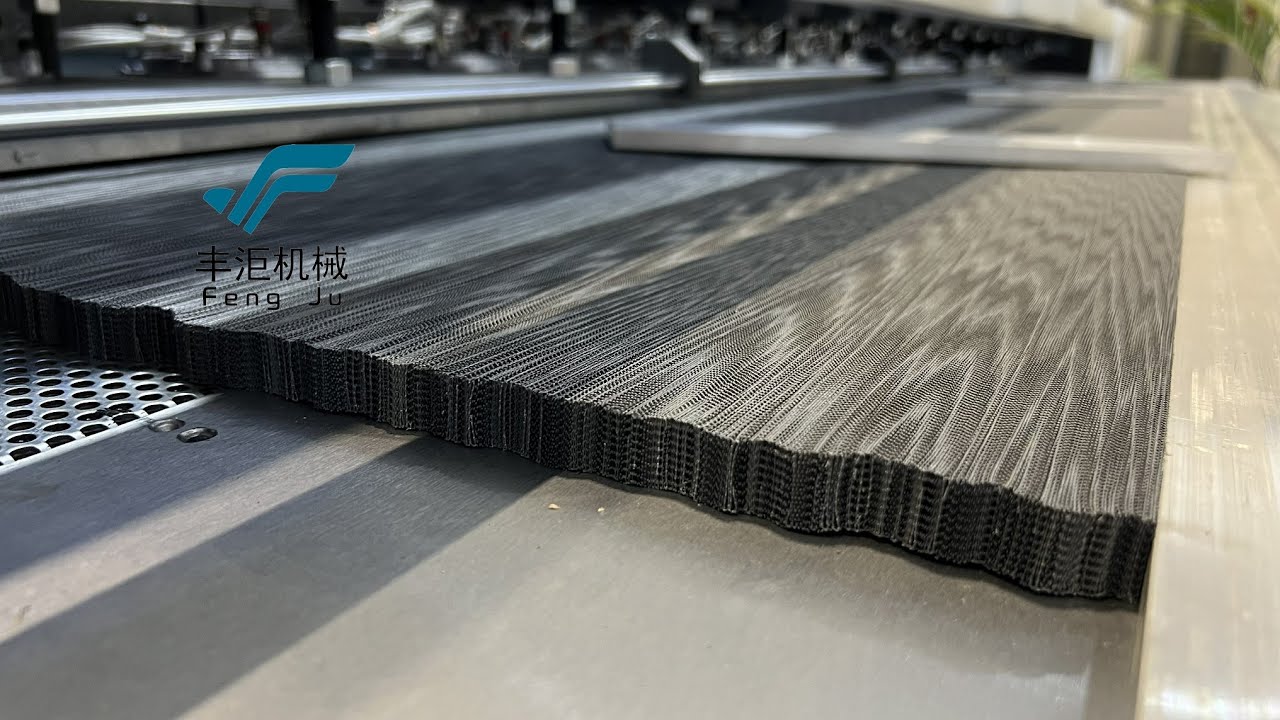 Multi-application pleating machine for black-out blinds and pleated flymesh