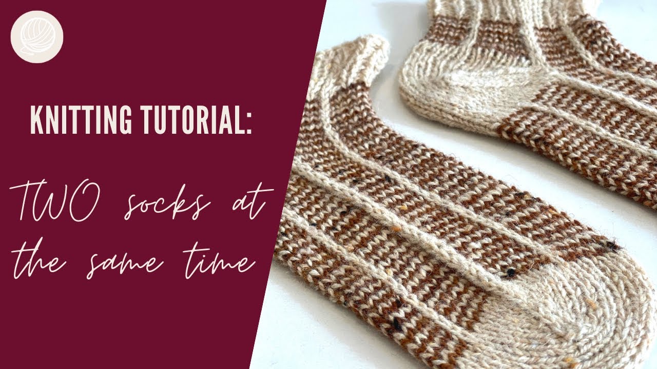 I knit two (2) socks at the same time and you can learn to knit like this too - here's how I did it!