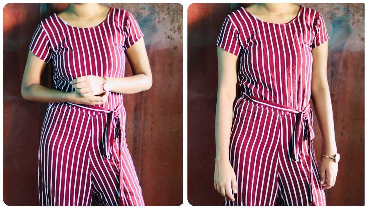 How to make jumpsuit easily cutting and stitching.
