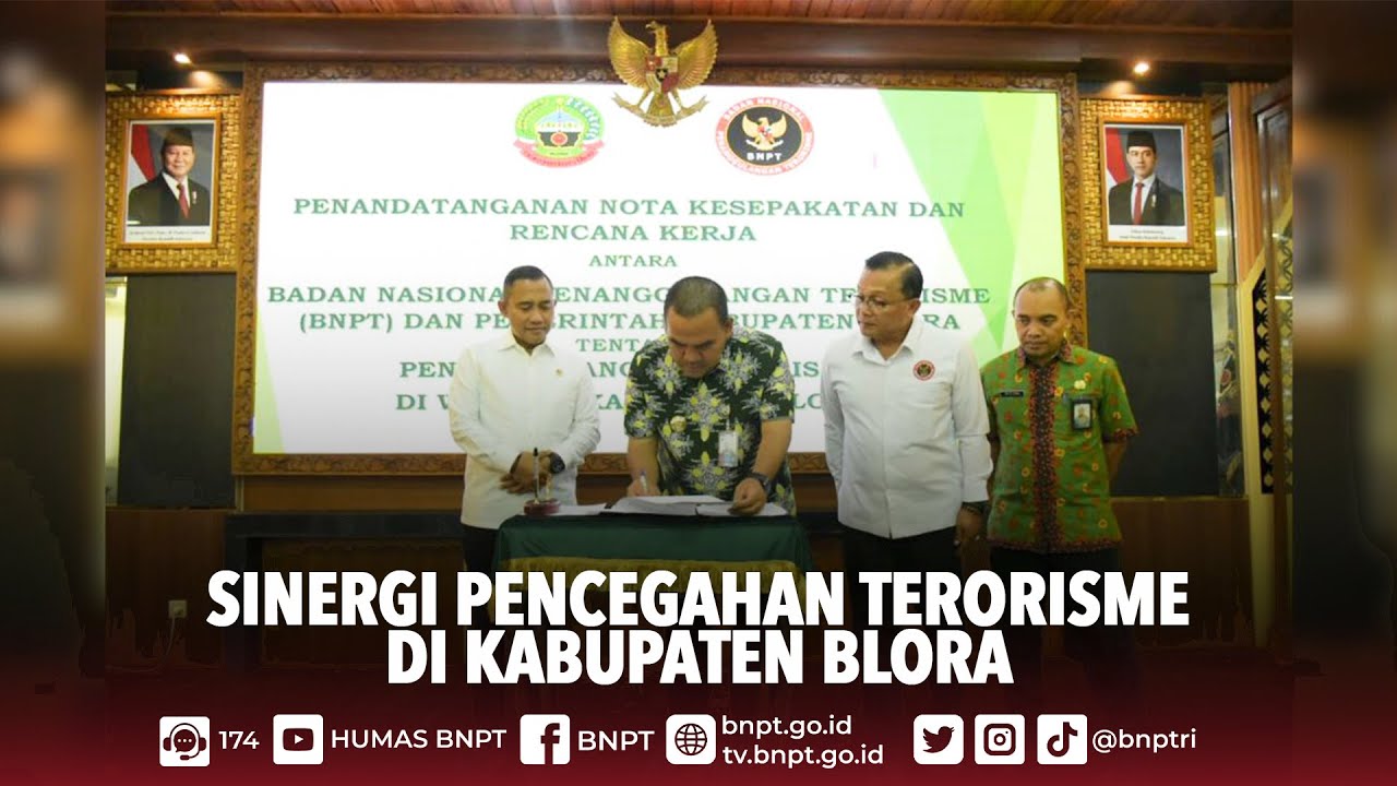 [BERITA] Cegah Masuknya Paham Radikal Terorisme di Blora, BNPT & Pemkab Blora Teken Nota Kesepakatan