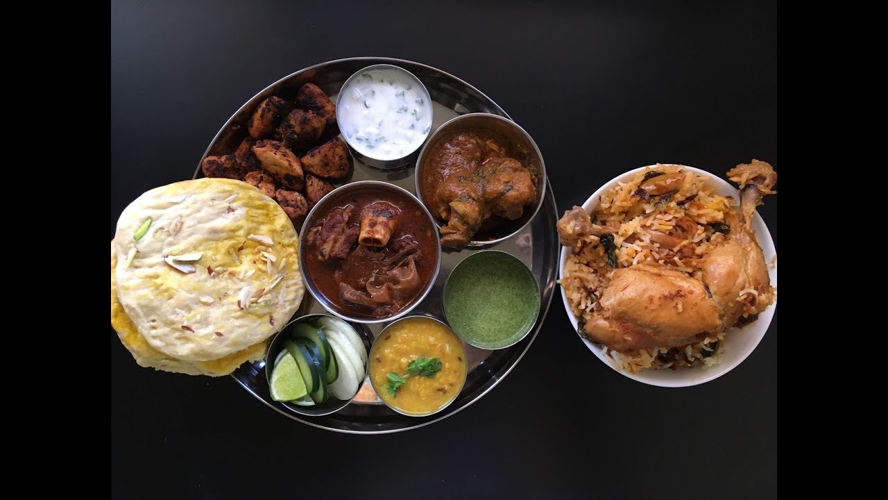 Mughal thali/ Mughlai Platter/THALIS OF INDIA/ josouji