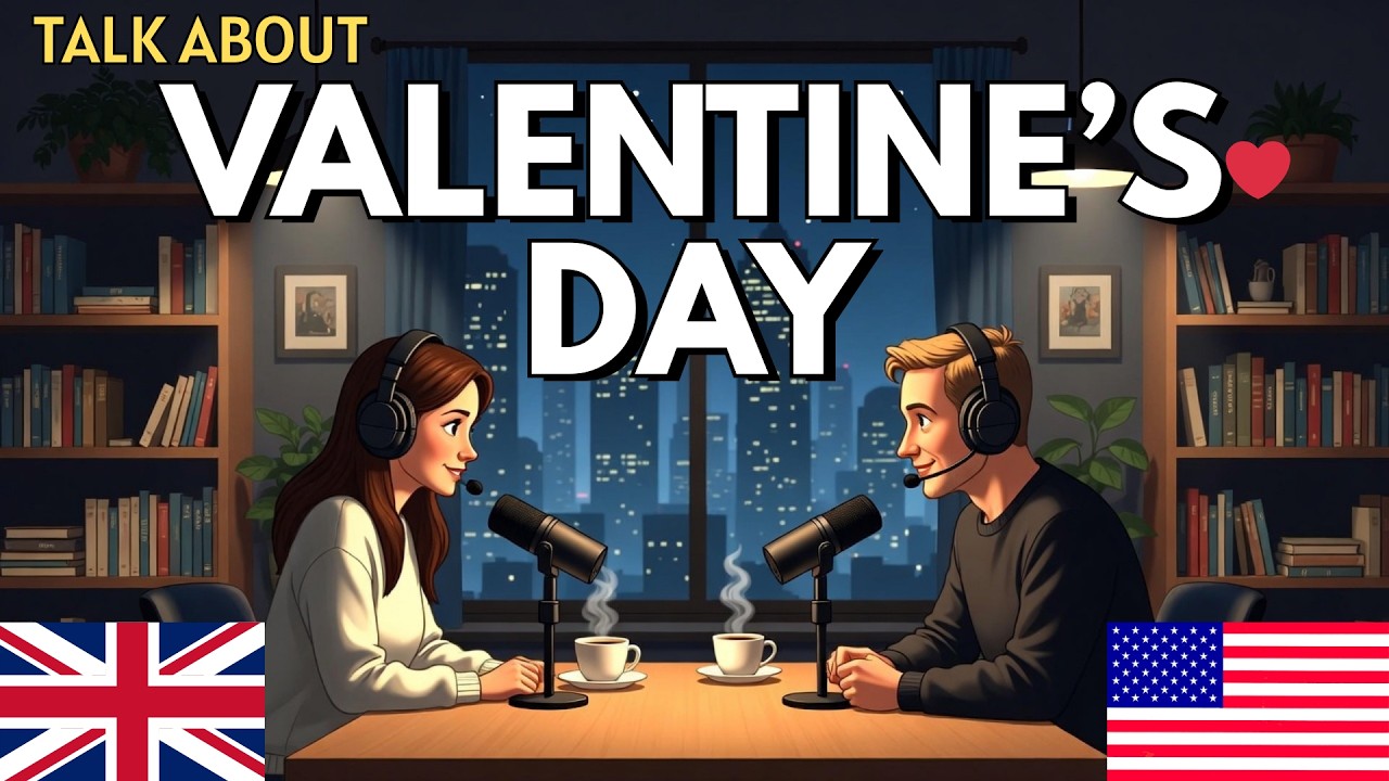 Valentine’s Day English Conversation ❤️ | Real English for Feelings, Plans & Small Talk