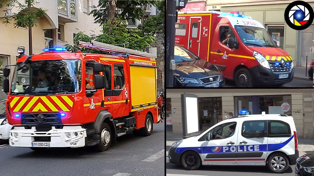 [Paris] Services de Secours (compilation) Pompiers, Police, Ambulances