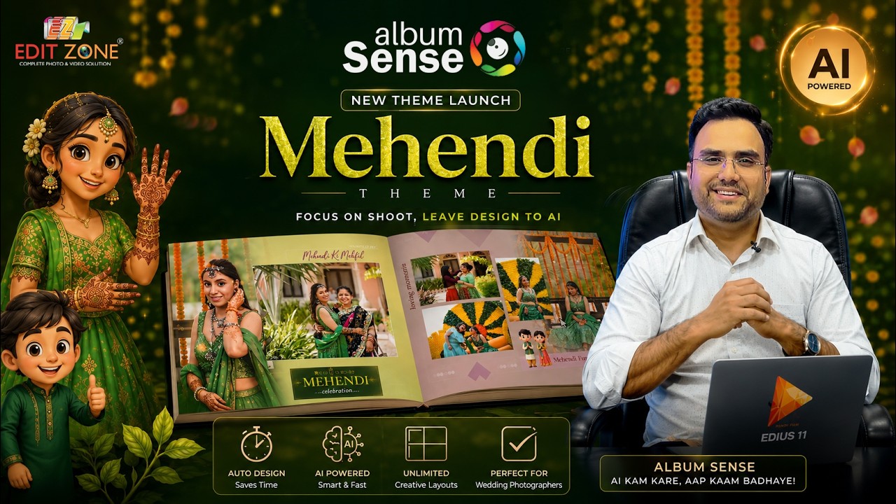 Automatic Album Designing Software - Album Sense - Mehendi Theme