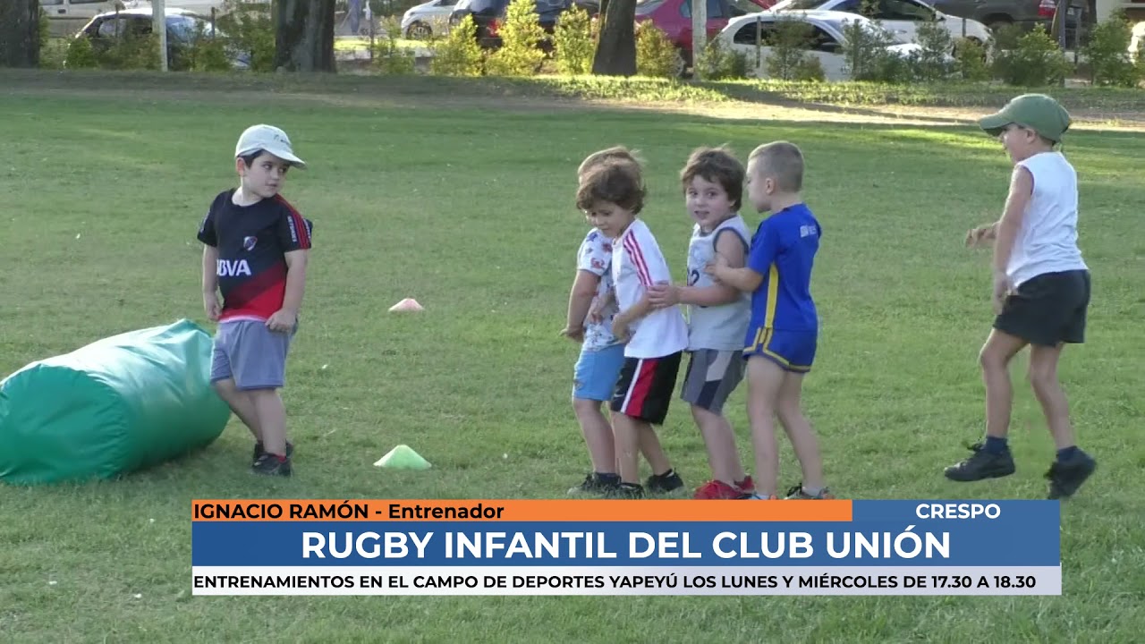Maira Hardock y Ignacio Ramon - Entrenamientos de rugby infantil de Unión en el Campo de Deportes