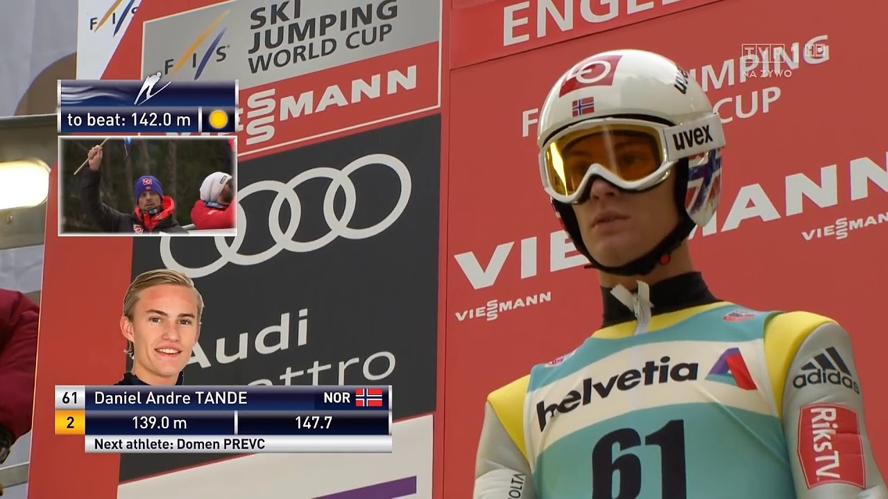 Daniel Andre Tande 144.5m Fall Engelberg 2016