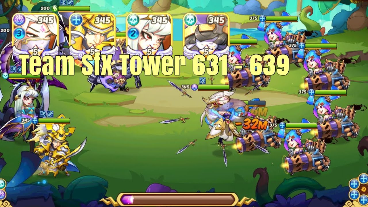 IdlHeroes: Team Sfx Tower Of Oblivion 631 - 639