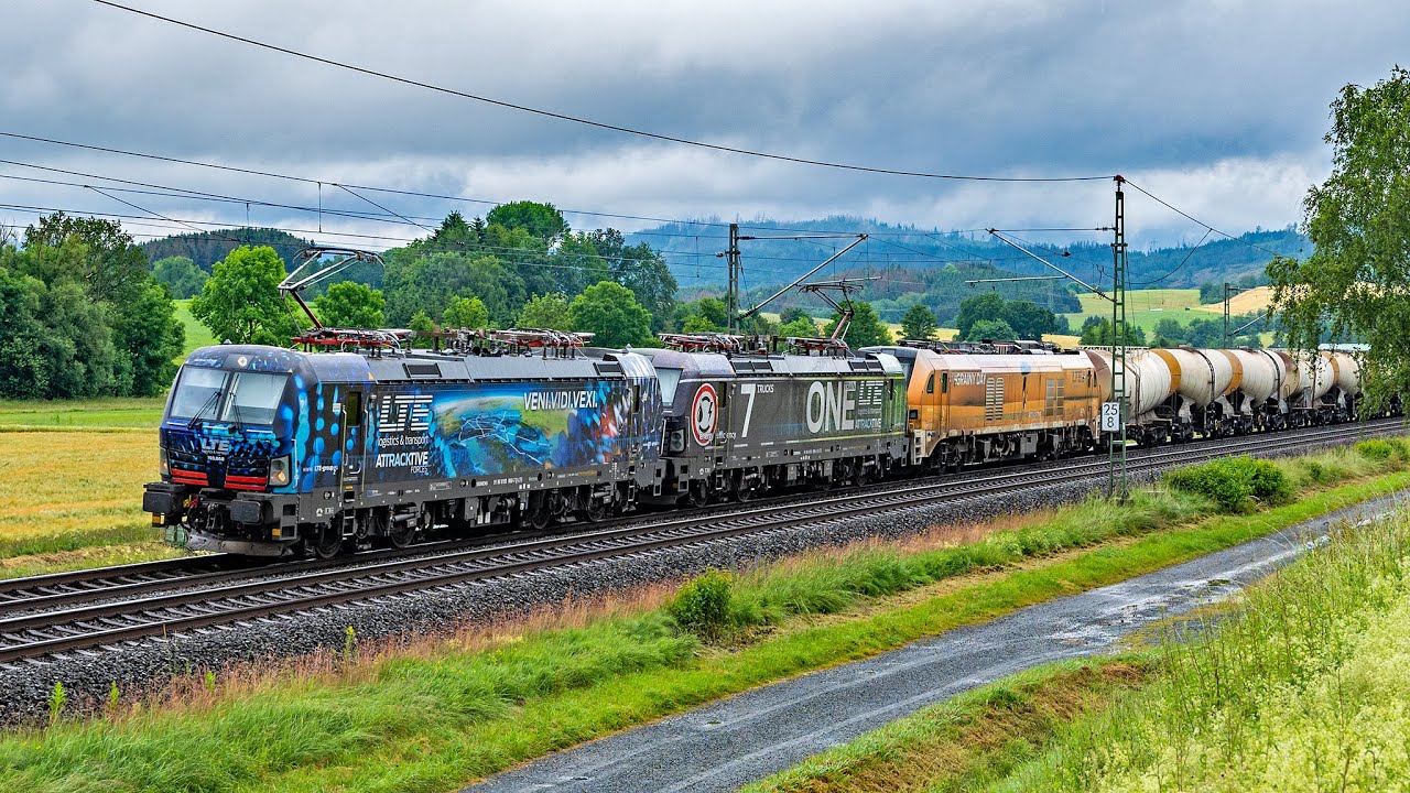 LTE Vectron + EuroDual, EBS BR 143 + BR 155, bwegt VT 612, TXL, VT 646 uvm. auf der Frankenwaldbahn