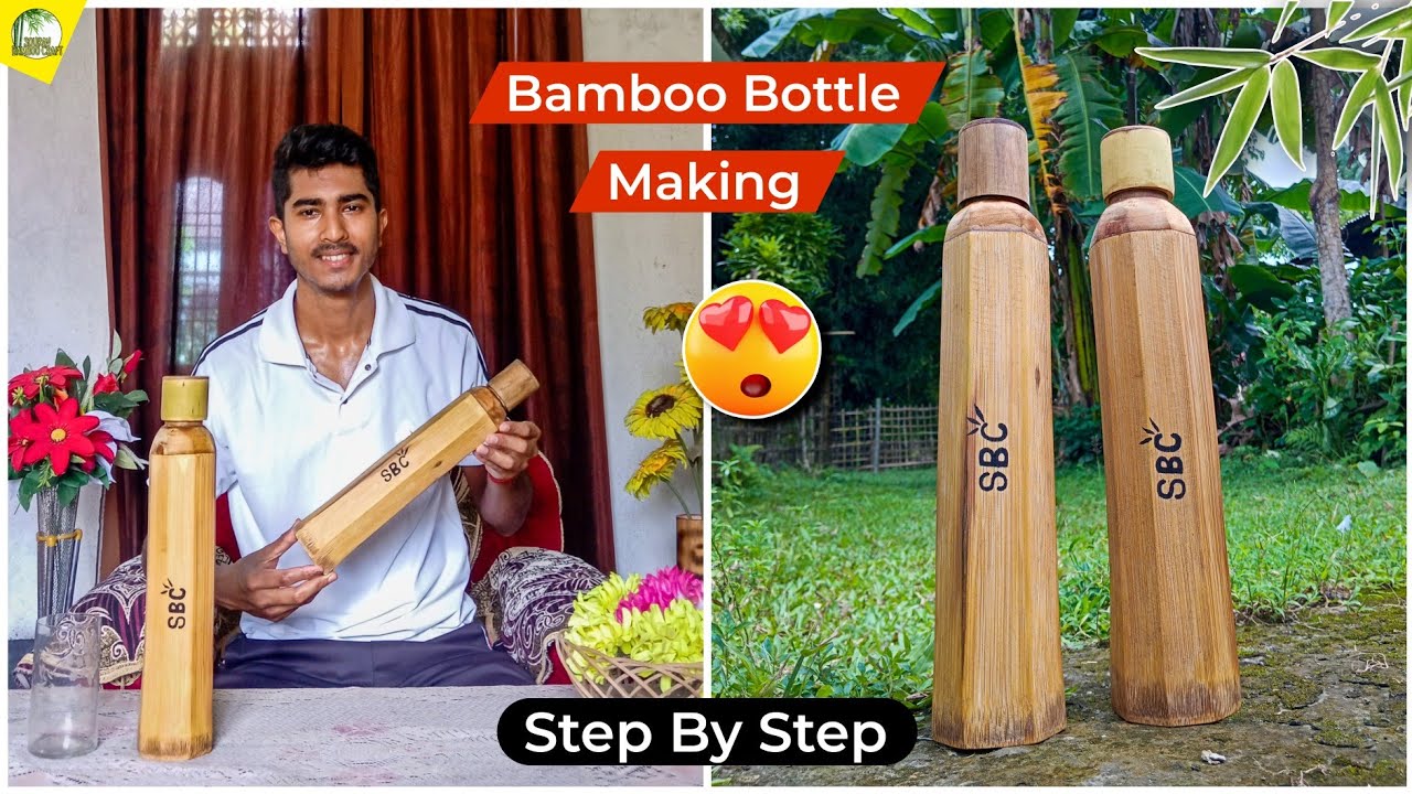 Bamboo Water Bottle Making Process 😍 How to make a bamboo bottle | DIY bamboo bottle making