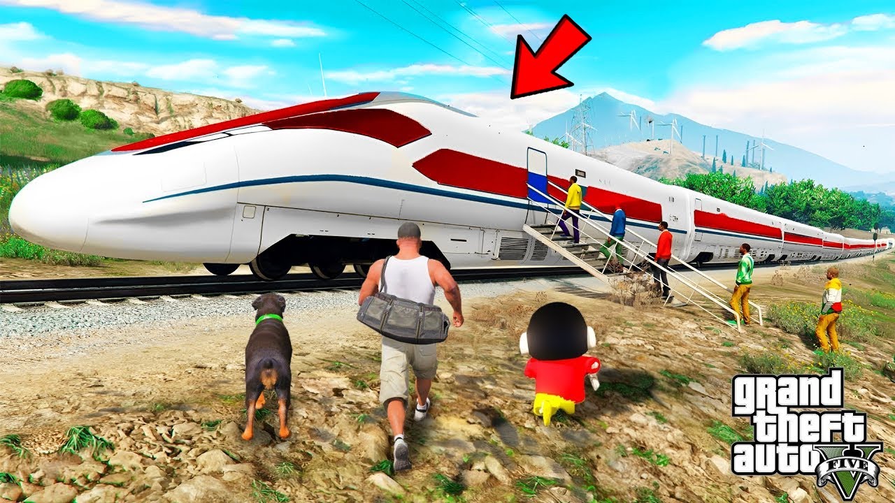 Franklin First Bullet Train Experience in GTA 5 !