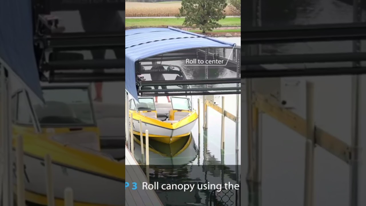 The only boat canopy that rolls up in minutes - storm ready, no ladders, no stress 🌪️⚓
