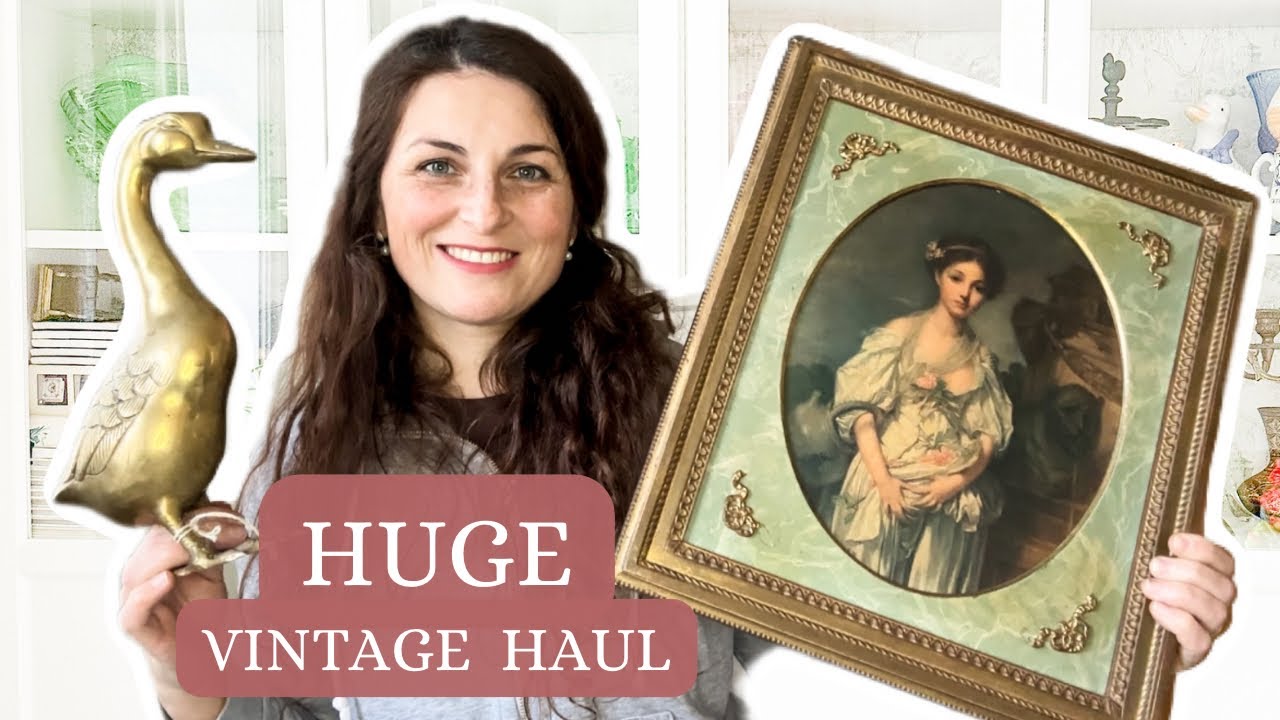 I bought SO MUCH!! Vintage and Antique Home Decor Haul | Vintage Seller | Angela&rsquo;s Vintage Shop