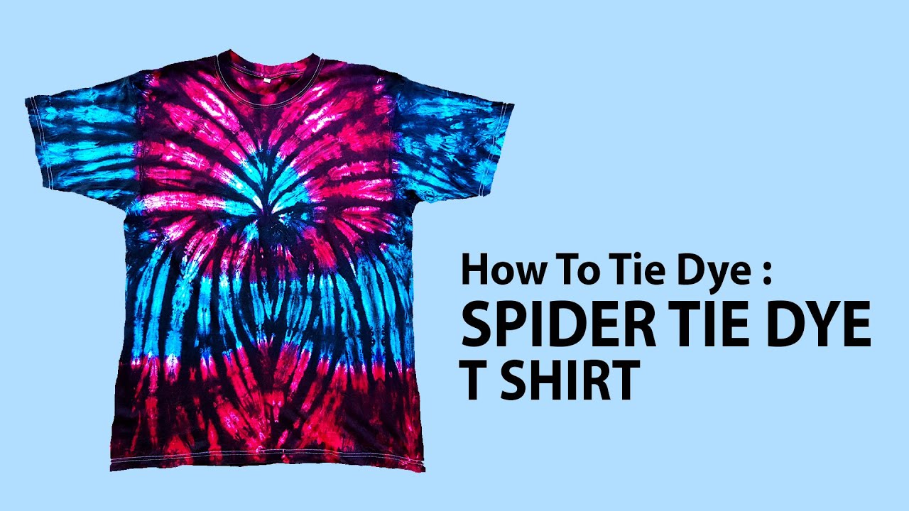 Spider Red Blue Tie Dye T Shirt How To DIY
