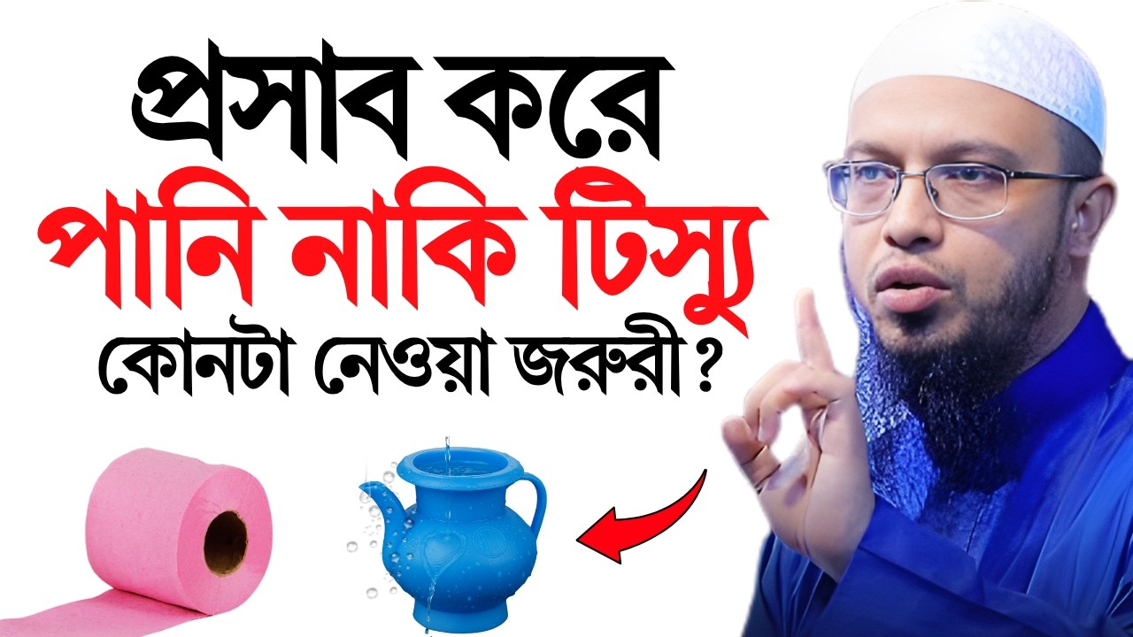 প্রসাব করে শুধু পানি নাকি টিস্যু কোনটা নেওয়া জরুরী? | ঢিলা কুলুখ ব্যবহারের নিয়ম | শায়খ আহ মাদুল্লাহ