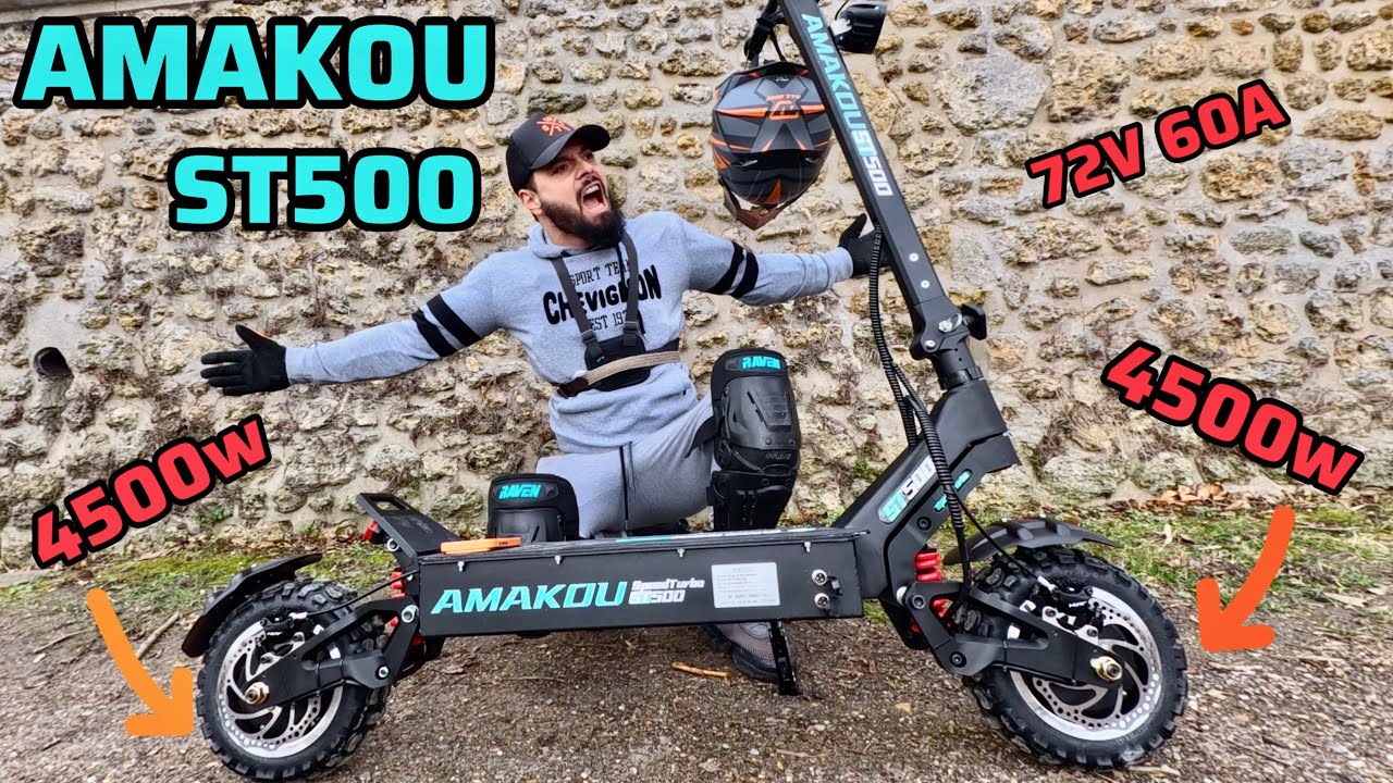 AMAKOU ST500 72V 40ah TEST   [4K 60] TROTTINETTE ÉLECTRIQUE  #fyp  #pourtoi #pourtoi 99BanggoodAnniv