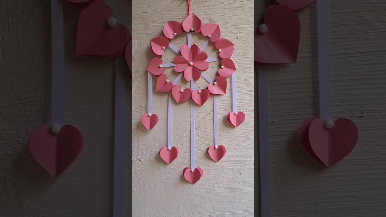 DIY Paper Heart Wall Hanging 💖 | Easy Room Decor Craft |