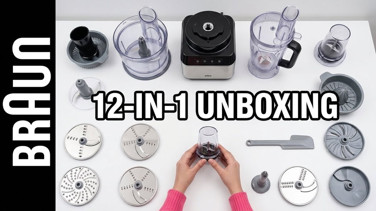 135 🌈 #BRAUN fp3235 SI Purease 12 in 1 food Processor 📦UNBOXING (PART-1)