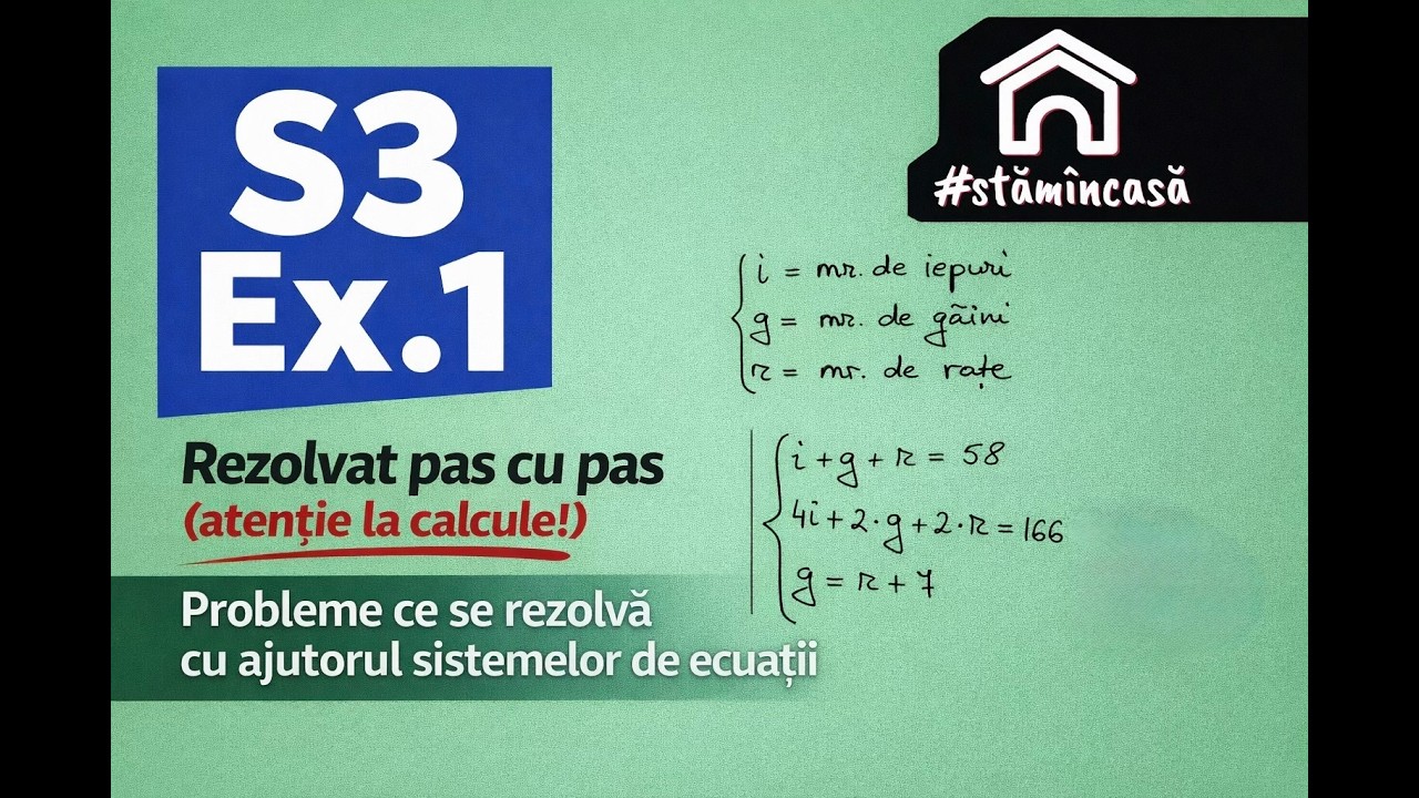 Evaluare Națională Matematică | Subiectul III – Ex. 1 Algebra rezolvat pas cu pas