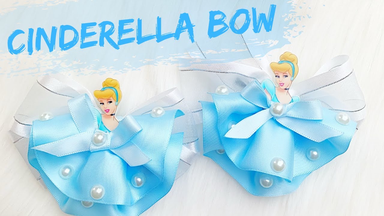 Disney Princess Cinderella Hair Bow / How To Make Hair Bow With Ribbon / DIY HairBow | Miss O Crafts