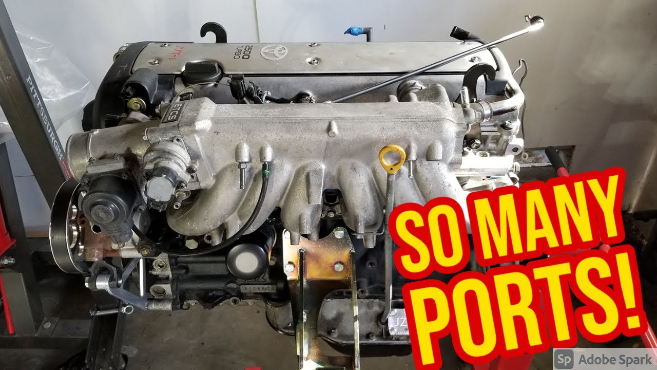 1JZ-GTE VVTI intake assembly.  Ports ports ports!! [Vlog 002 - Midnight rambling]