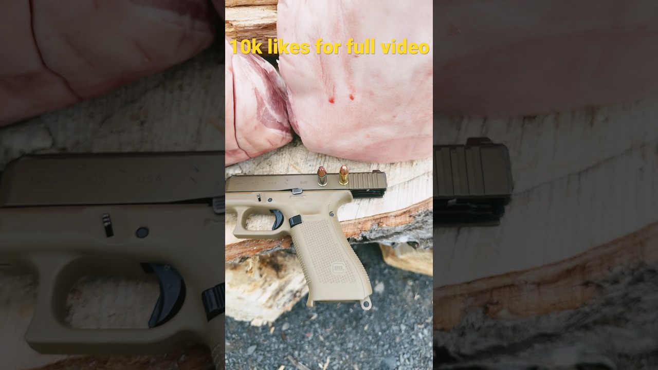 FMJ vs Hollow Tip 💥🔫 # #glock #glock19x #airsoft