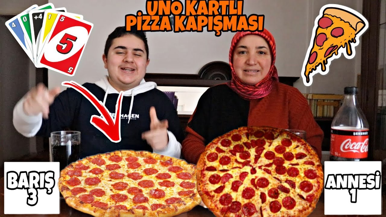 UNO KARTLI PİZZA YEME KAPIŞMASI-KİM PES EDECEK?