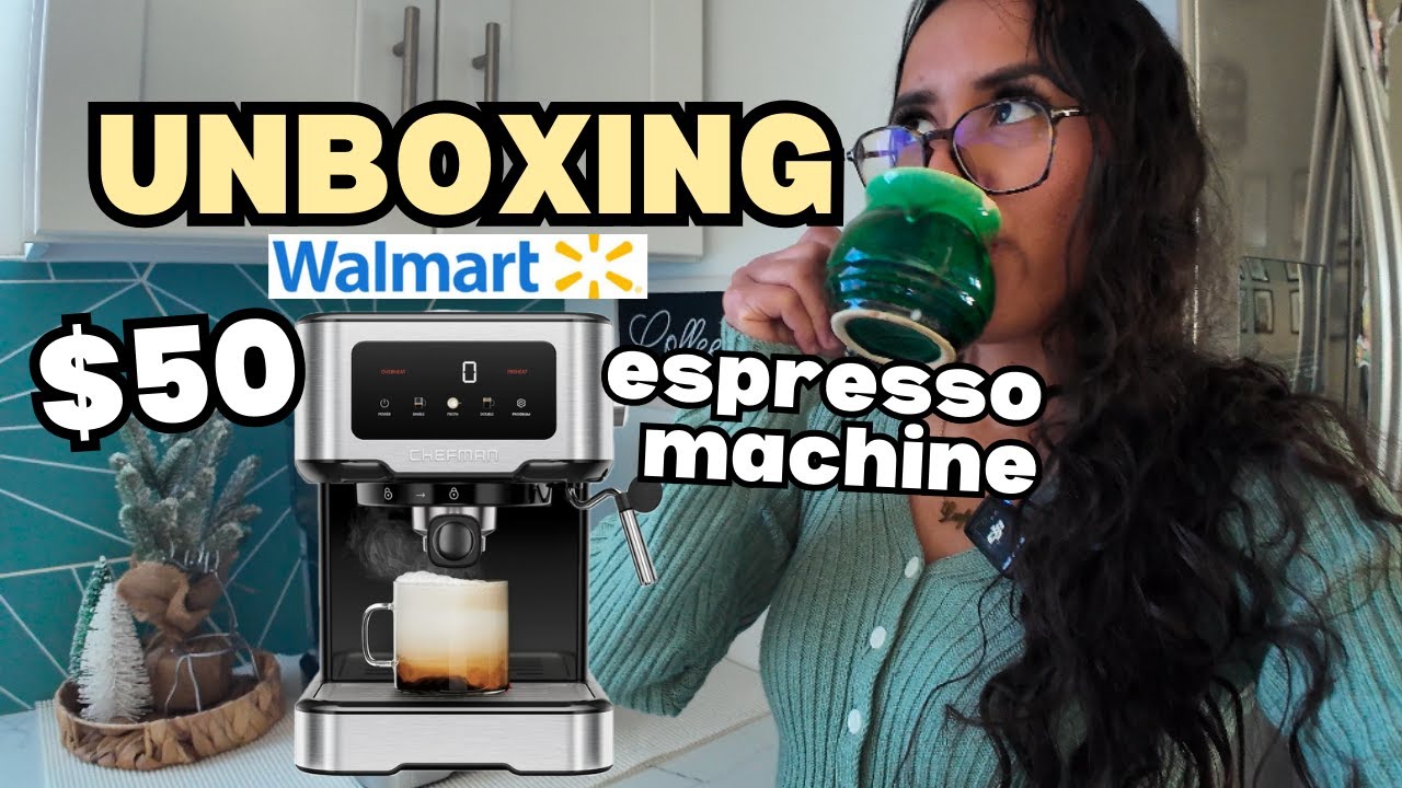 IS IT WORTH IT ? FIRST TIME USING $50 ESPRESSO MACHINE FROM WALMART ☕️ | BEGINNER