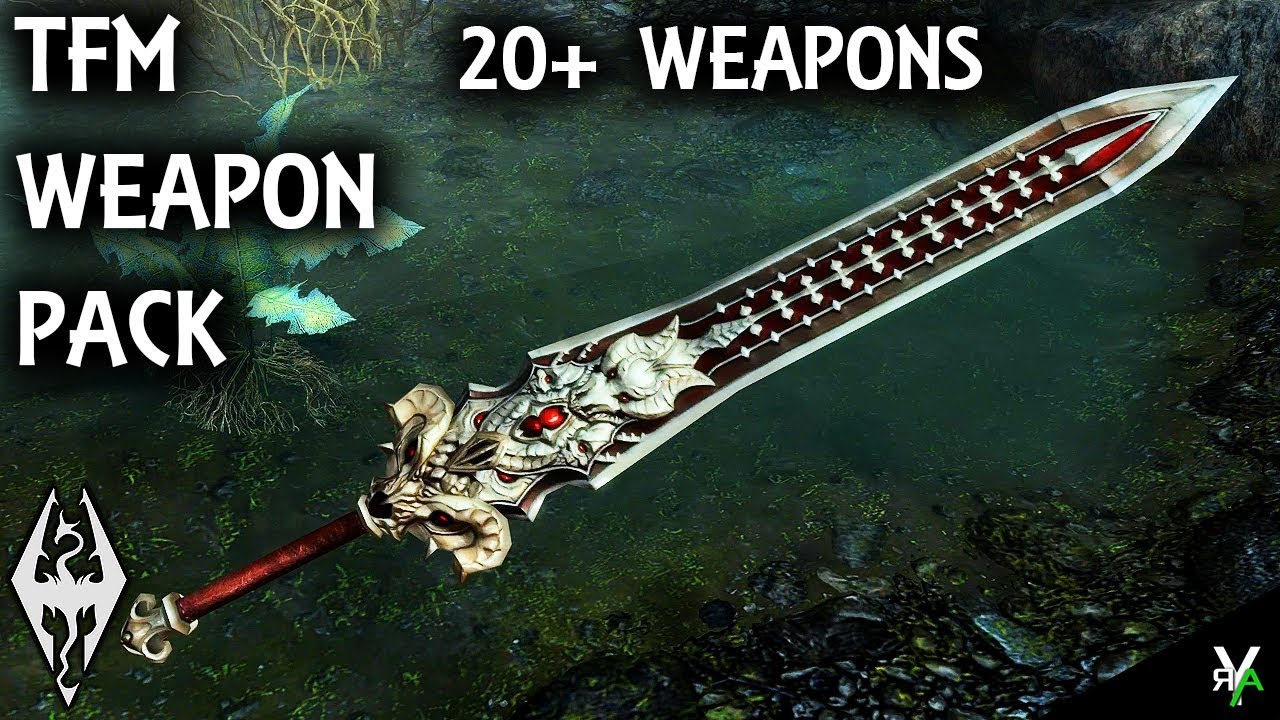 TFM WEAPON PACK 1: HUGE Weapon Mod- Xbox Modded Skyrim Mod Showcase