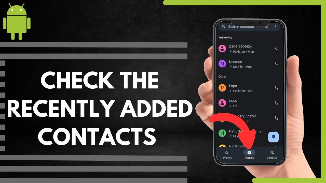 How To Check Recently Added Contacts On Android