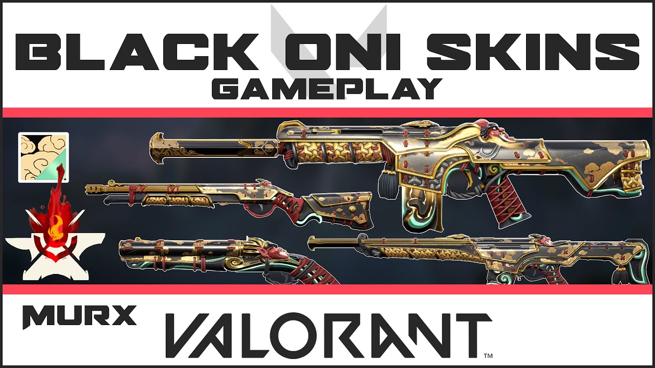Oni VALORANT Skins GAMEPLAY | Black (Gold): Level 5 Chroma Variant | Skin Collection Showcase