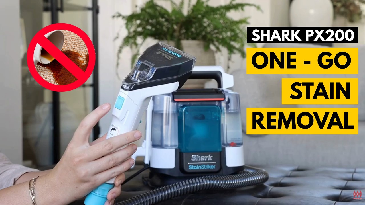 Coffee, sauce, or little messes from pets? Shark PX200 removes tough stains in one go!