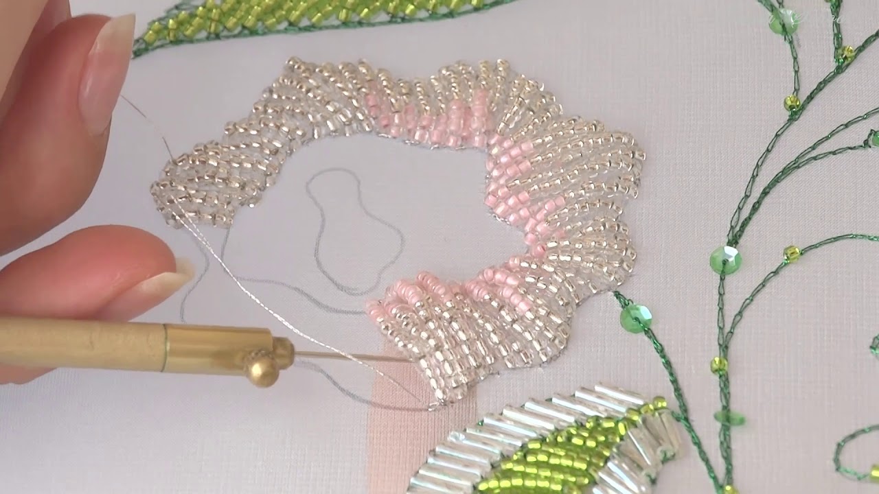 Luneville Embroidery Tutorial. Professional. Lesson 4