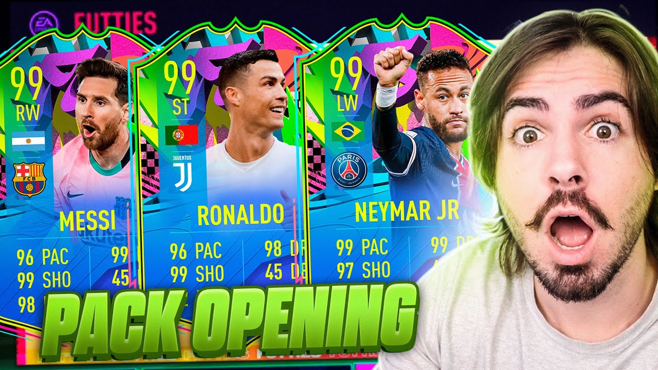 MESSI 99, CR7 99 E NEYMAR 99! PACK OPENING FIFA 21!