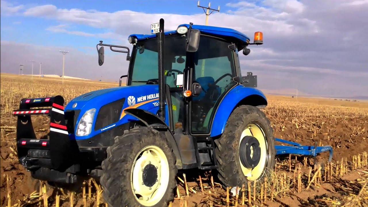 New Holland TD65D 4 lü 13 numara pulluk çift sürümü