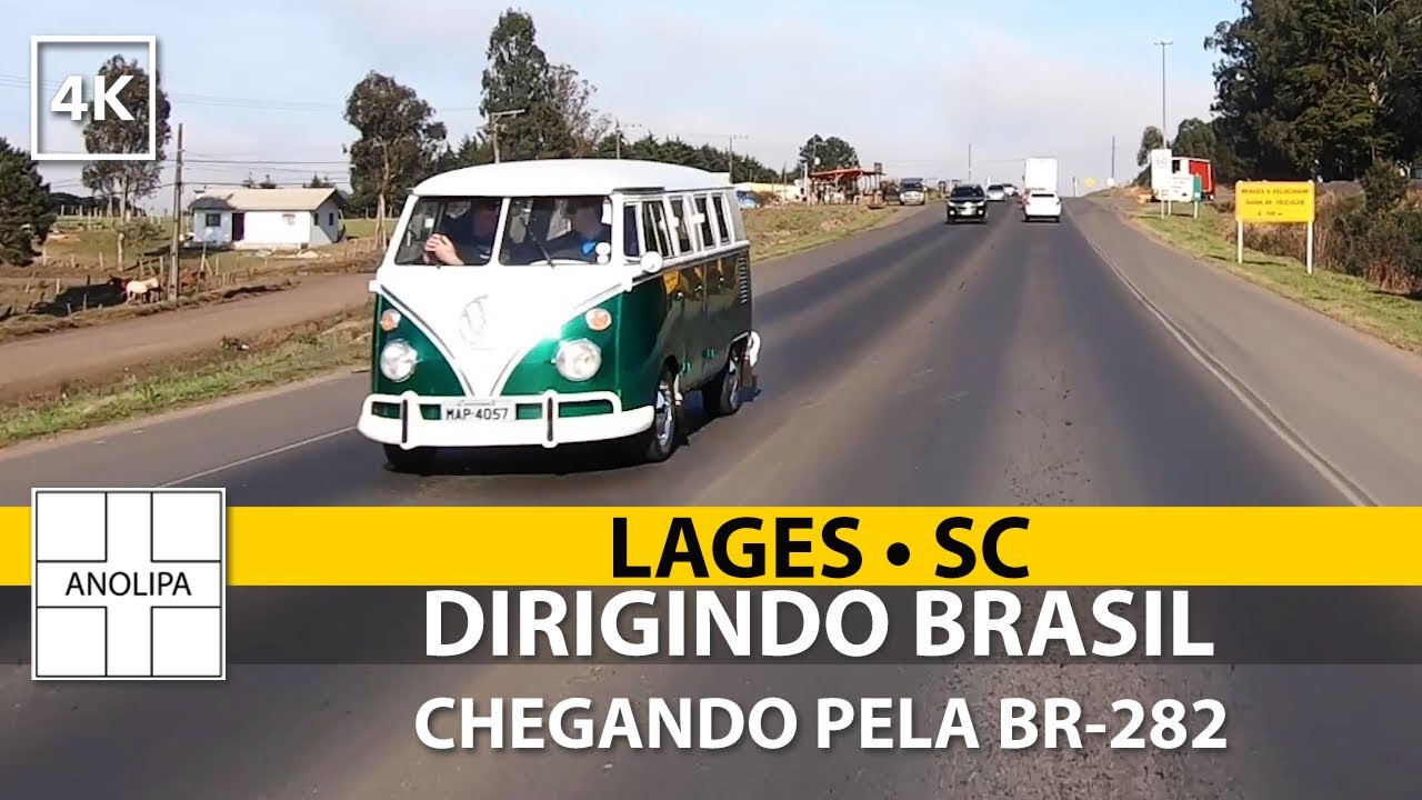 🚙 LAGES • SC • Chegando na cidade pela BR-282 • Dirigindo Brasil【4K】Driving Brazil