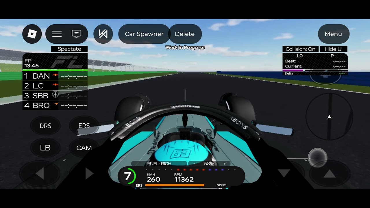 Mercedes W15 on-board at hockenheimring [bad luck]
