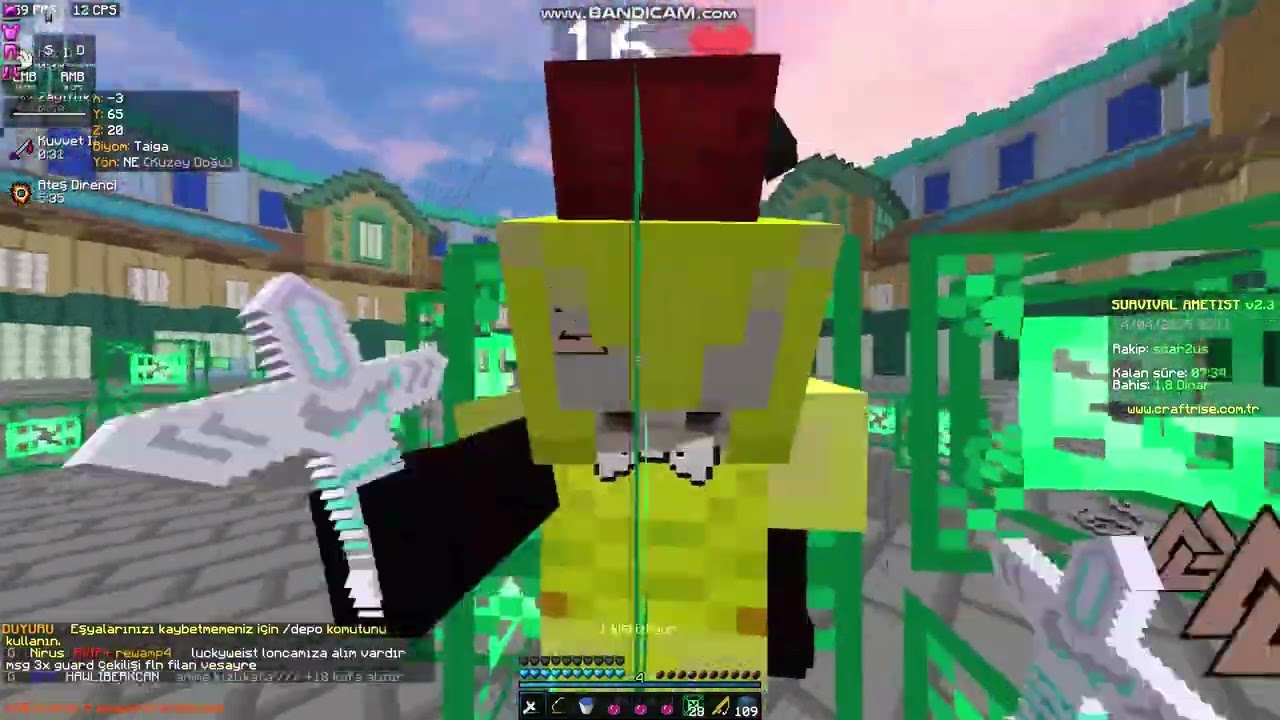 8x Kral Survival Ametist PvP + Düel Arte Nt PvP #ametist  #craftrise  #survivalametist