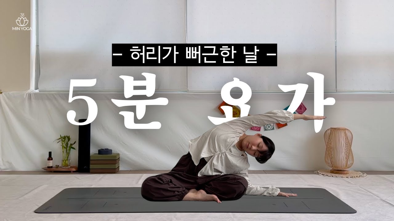 앉아서 하는 5분 허리 스트레칭 : 허리 통증 완화 요가
