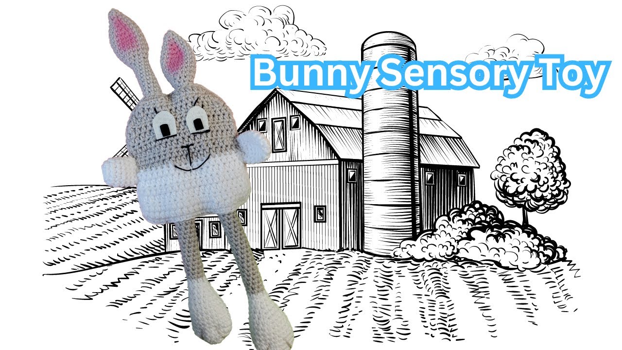 Adorable Crocheted Bunny Sensory Toy - Perfect For Playtime!