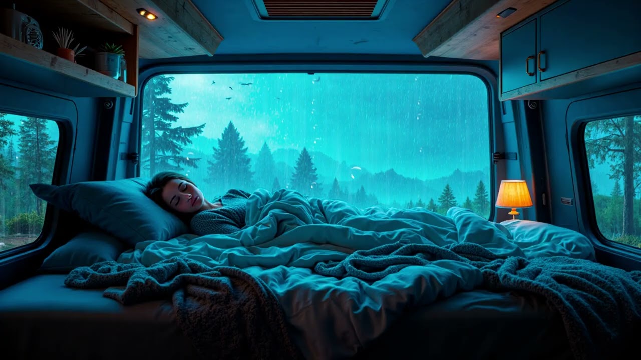 Heavy Rain Sounds for Deep Sleep | Calm Night Rain Ambience for Fast Sleep & Stress Relief