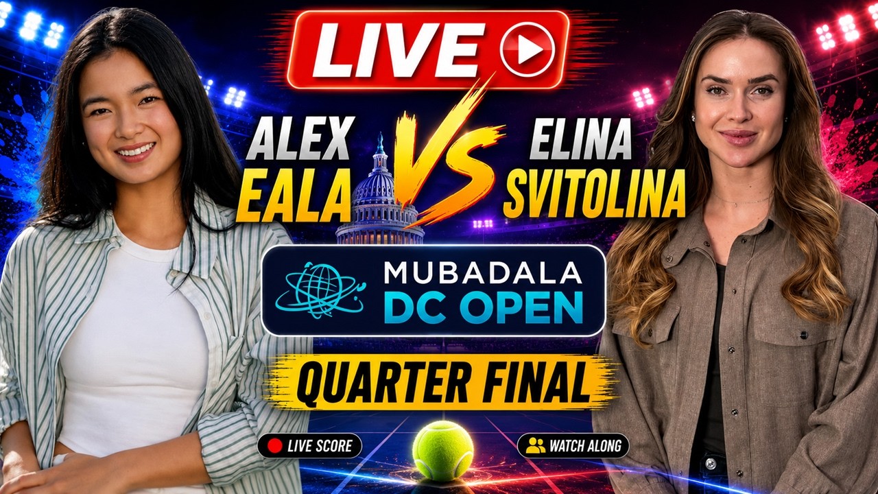 Alex Eala vs Elina Svitolina, Mubadala DC Open Tennis Quarterfinal Match Live Score, Watchalong